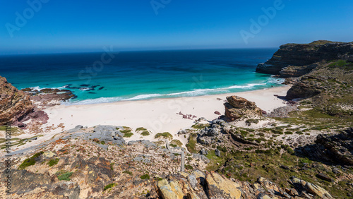 Panoramic view of Dias Beach, Cape Point Nature Reserve, South Africa