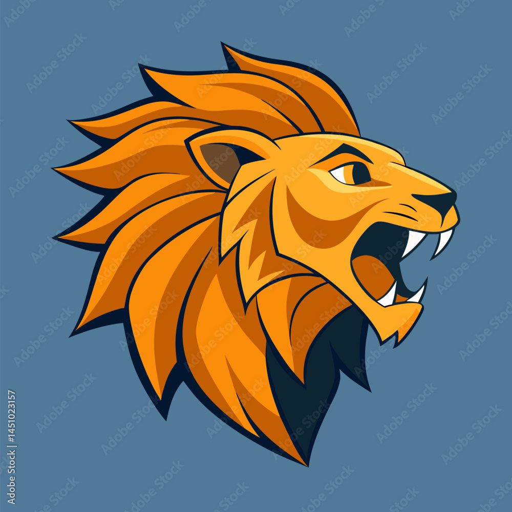 Roaring Lion Head: A powerful and majestic lion's head, captured in vibrant detail, showcasing the king of the jungle's raw strength and untamed spirit. Roaring Lion Head: A powerful and majestic lion's head, captured in vibrant detail, showcasing the king of the jungle's raw strength and untamed spirit.