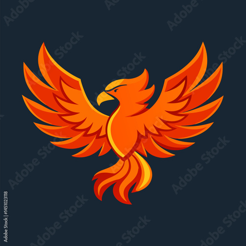 Phoenix Emblem: A fiery illustration of a phoenix rising from the ashes, its wings spread wide, embodying rebirth and renewal. The image is a symbolic representation of resilience and transformation.