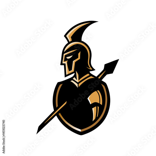 Valiant Knight's Emblem: A stylized emblem of a valiant knight, poised and ready, exuding courage and strength, evokes a sense of historical valor and heroic spirit.