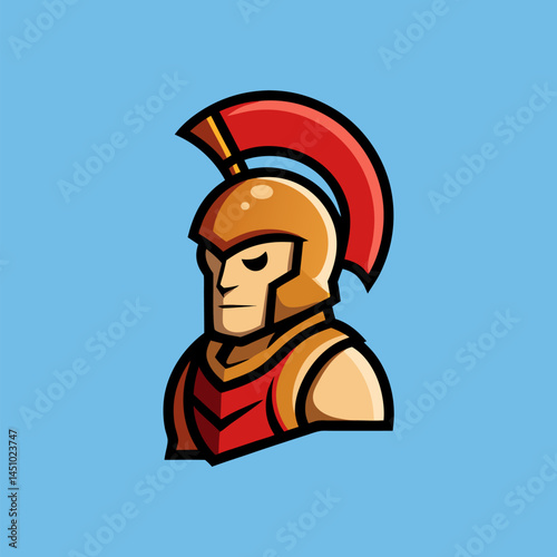 Ancient Warrior: A strong depiction of a stoic warrior, clad in classic attire, ready for valor. A symbol of strength, valor, and historical tribute.