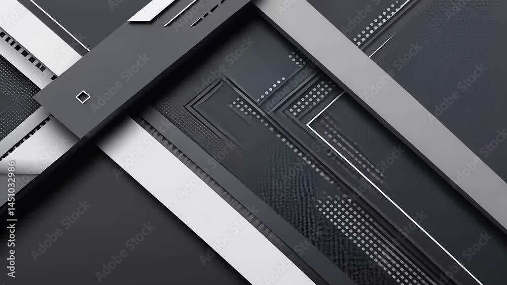Abstract geometric design, dark gray and white Abstract geometric design, dark gray and white