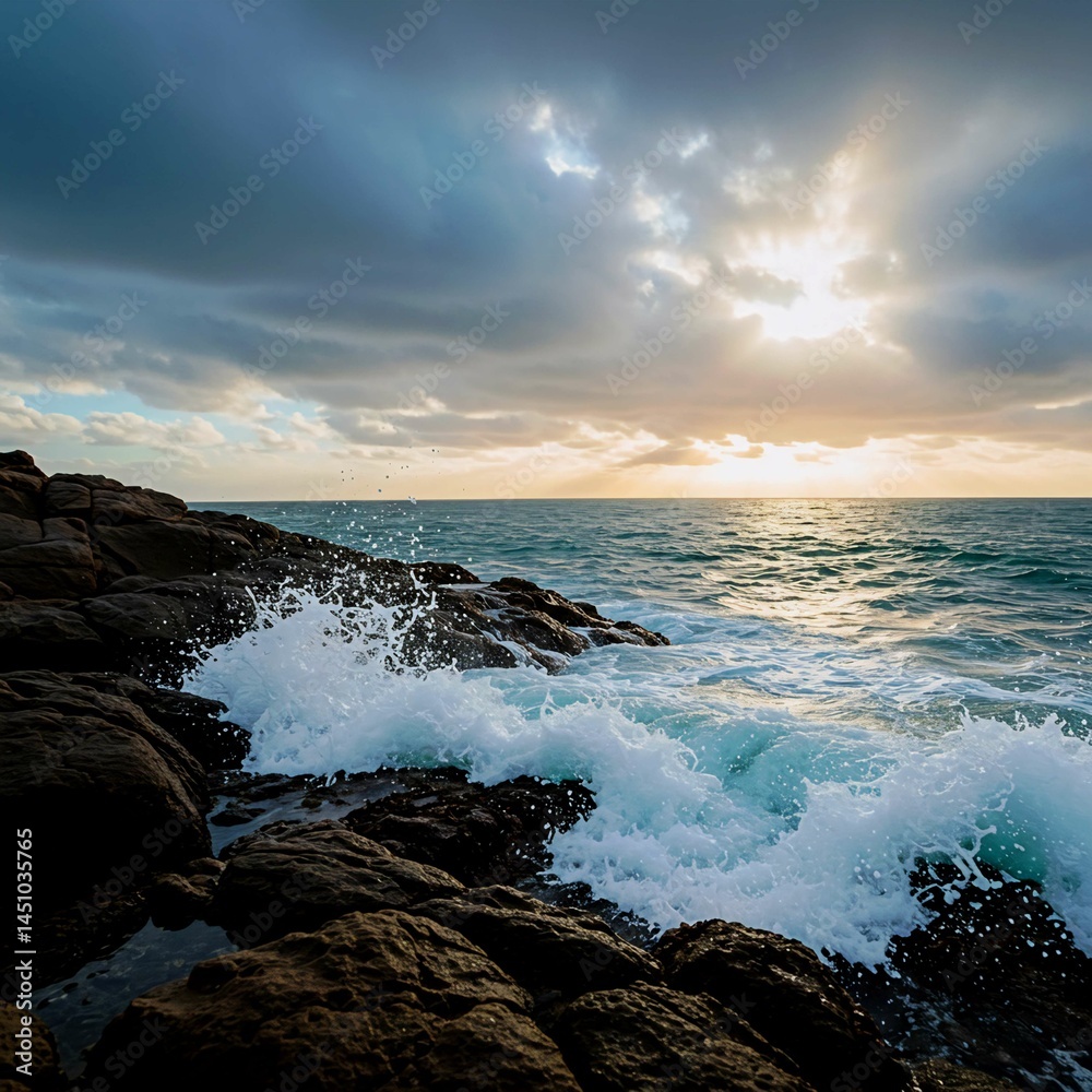 Obraz premium waves on the beach