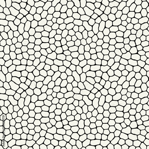 Vector seamless pattern. Abstract spotty texture. Natural monochrome design. Creative background with rounded spots. Decorative organic swatch.