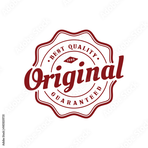 Original rubber stamp seal template design