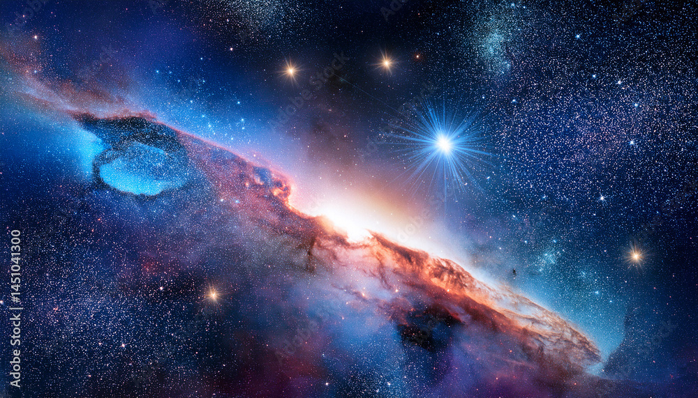 Fototapeta premium deep and far away universe filled with stars nebula and galaxy