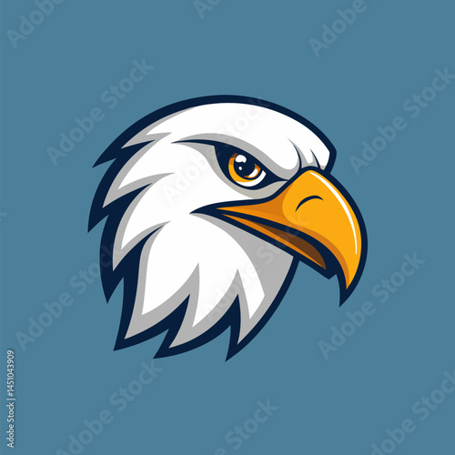 Majestic Eagle: A powerful eagle head portrait showcases fierce determination and sharp vision against a clean, focused background.
