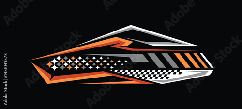 Car auto racing decal vinyl stripes stickers isolated