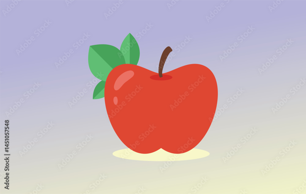 Obraz premium red apple vector illustration