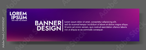 Modern banner design with a desert sunset inspired background