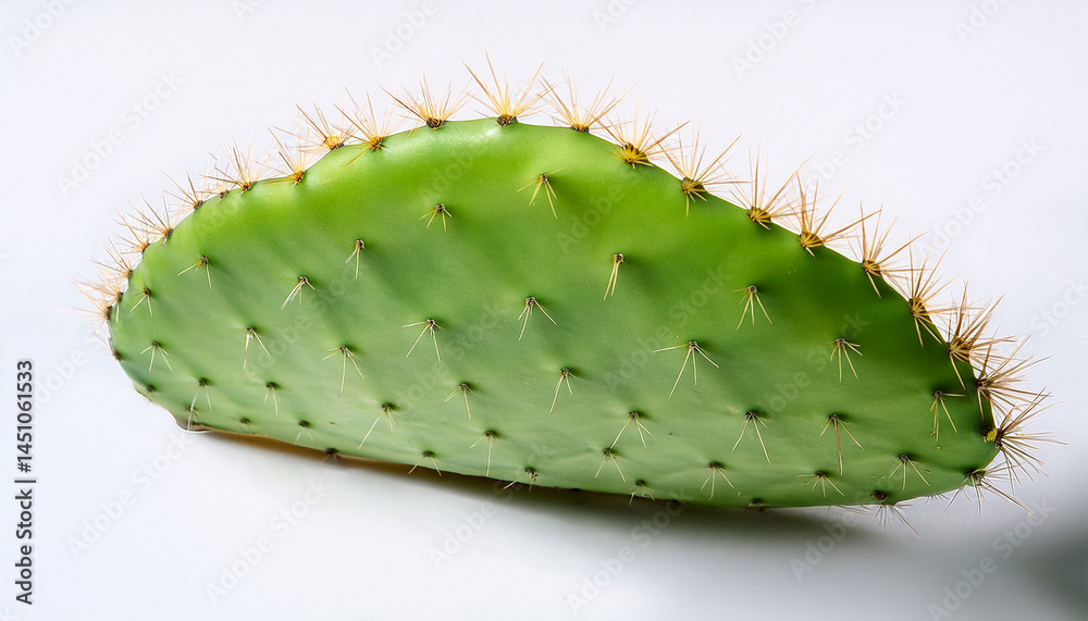 Fototapeta premium green cactus pad isolated on transparent or white background