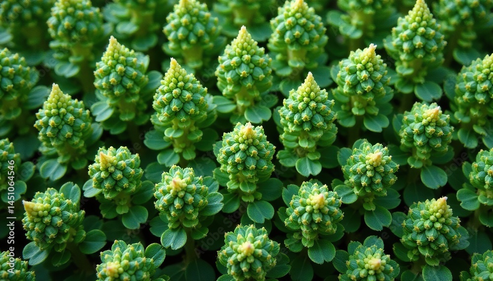 Tiny buds and leaves, arranged in a repeating geometric grid , illustration, textile Tiny buds and leaves, arranged in a repeating geometric grid , illustration, textile