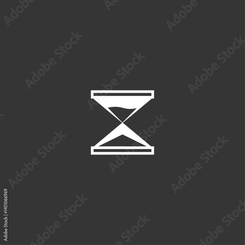Hourglass time Icon flat vector design