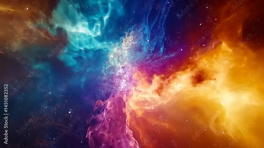 Colorful celestial nebula explosion Colorful celestial nebula explosion