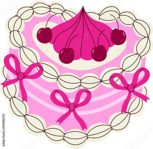 Sweet Cake with Cherries