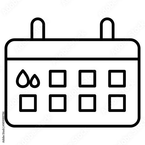 Menstrual cycle time management icon