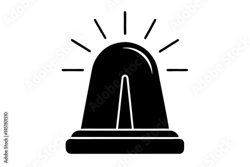 Emergency Siren Silhouette: A stark, high-contrast depiction of an emergency siren, radiating lines, and an air of immediate urgency.