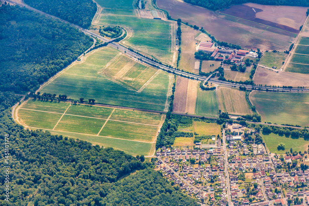 rural Landscape near Frankfurt with fields