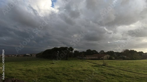 storm clouds over the forest