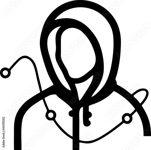 Mysterious figure shrouded within a hood