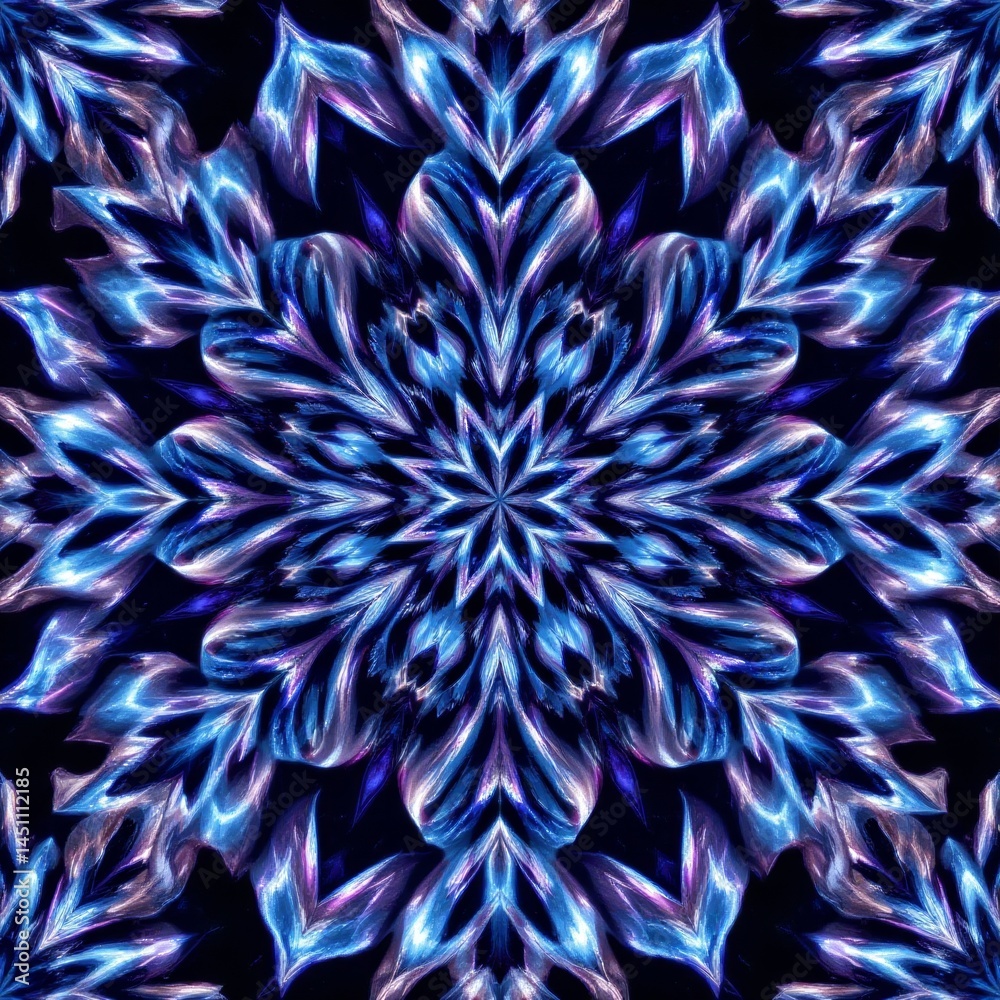 Obraz premium Abstract Floral Kaleidoscope Pattern
