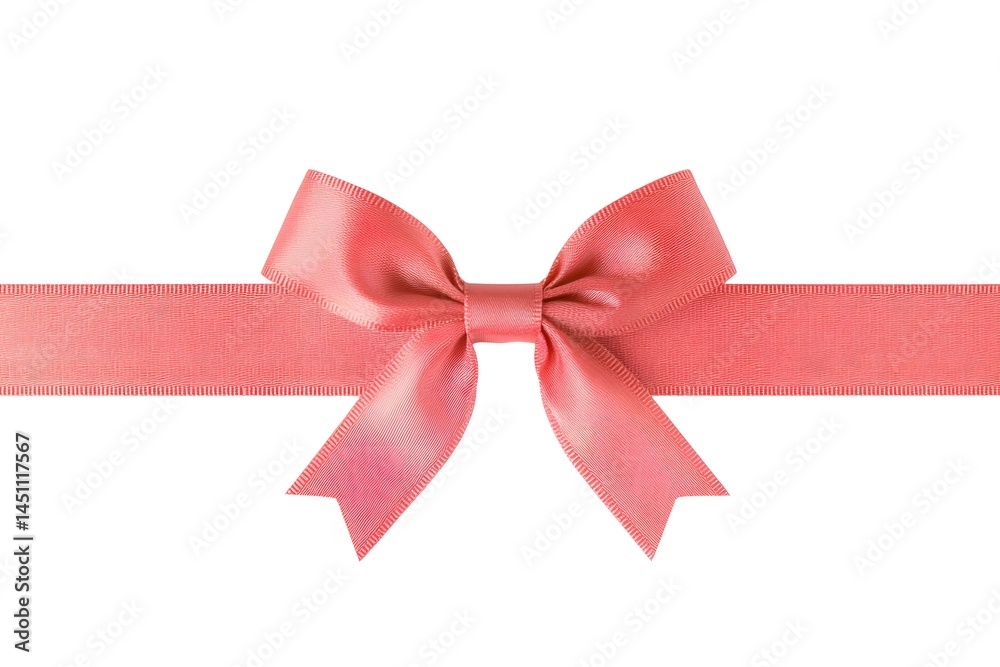 Elegant Coral Pink Satin Ribbon Bow Knot Gift Decoration Elegant Coral Pink Satin Ribbon Bow Knot Gift Decoration