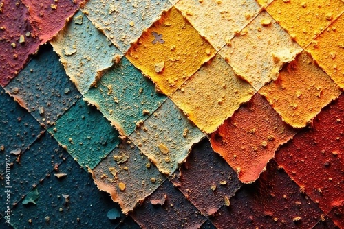 Geometric tapestry, muted earth tones, subtle texture, gray, earth tones, neutral