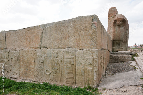 Sphinx gate in Alacahoyuk Ancient City, Corum, Turkiye photo