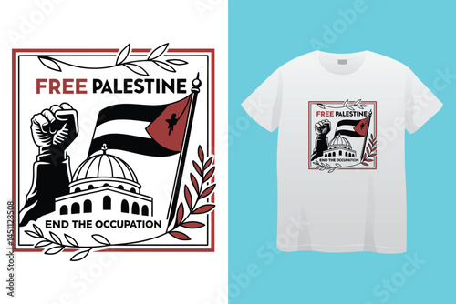 Our voices will never be silenced-Free gaza free Palestine, Pray for Palestine flag wallpaper, flyer, banner, post, slogan and t-shirt design vector illustration.