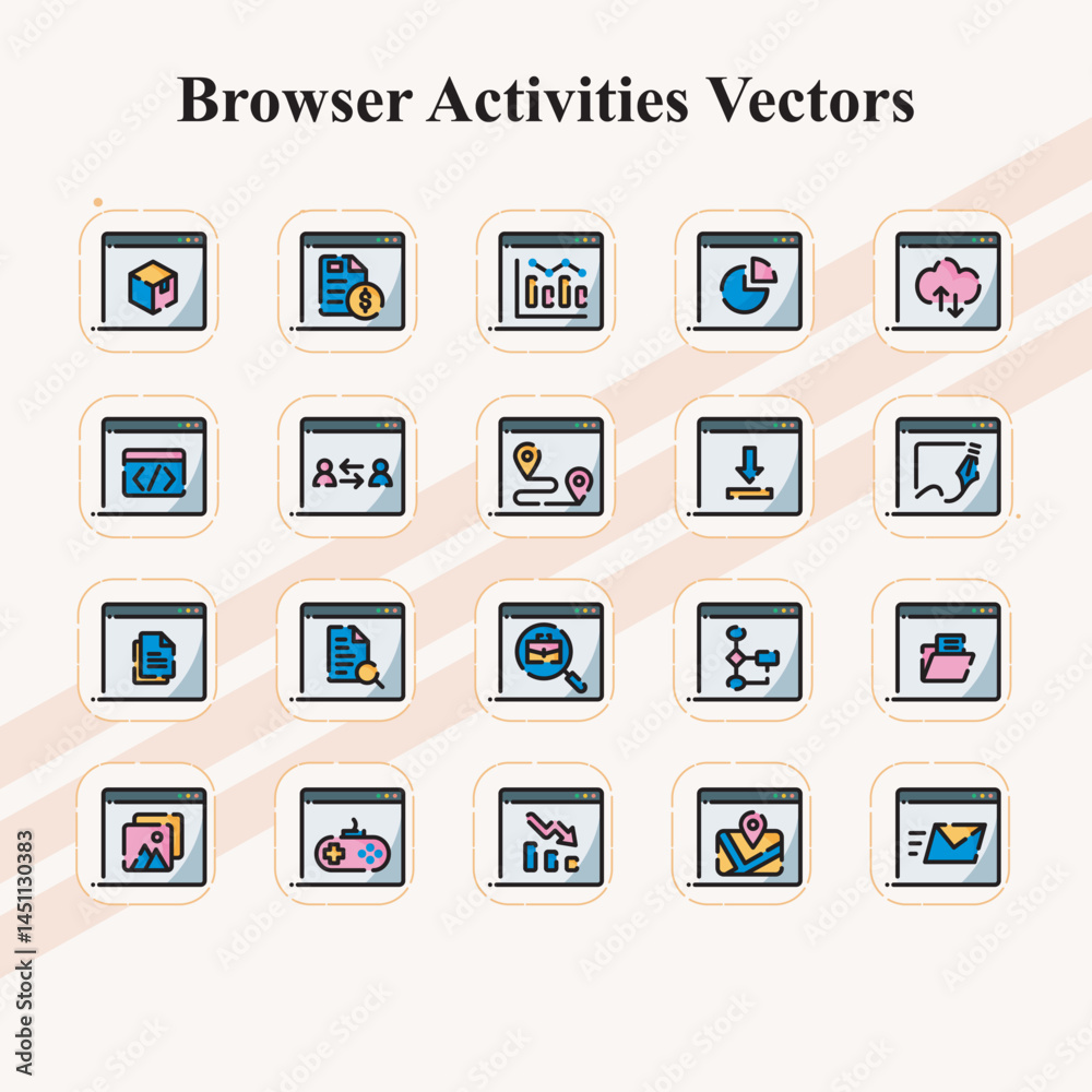 Browser Activities Icons Browser Activities Icons