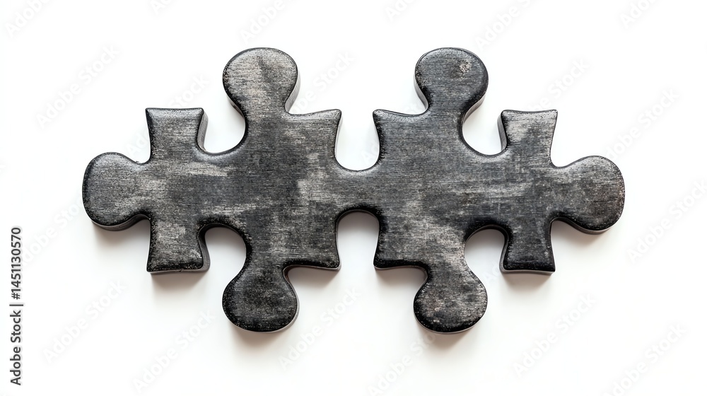 Fototapeta premium Puzzle piece, white isolated background.