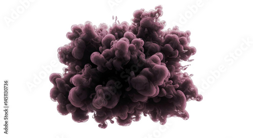 purple color powder dust explosion PNG transparent background isolated graphic resource. Celebration, colorful festival, run or party element	