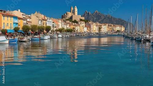 Wallpaper Mural Colorful waterfront cityscape reflection Torontodigital.ca