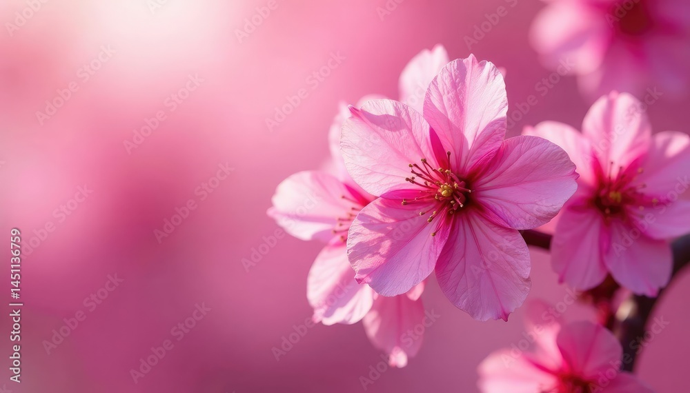 Dense cluster of sakura flowers, overlapping petals, vibrant pink, rich color, floral print, sakura Dense cluster of sakura flowers, overlapping petals, vibrant pink, rich color, floral print, sakura