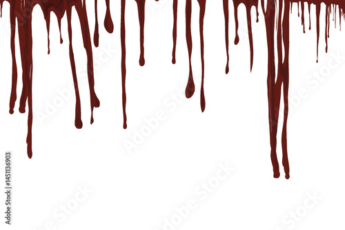 dripping melted chocolate vector illustration without background