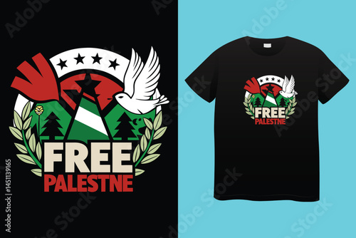 Our voices will never be silenced-Free gaza free Palestine, Pray for Palestine flag wallpaper, flyer, banner, post, slogan and t-shirt design vector illustration.