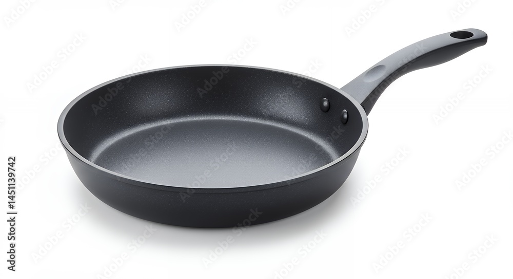 Dark gray frying pan isolated on white background Dark gray frying pan isolated on white background