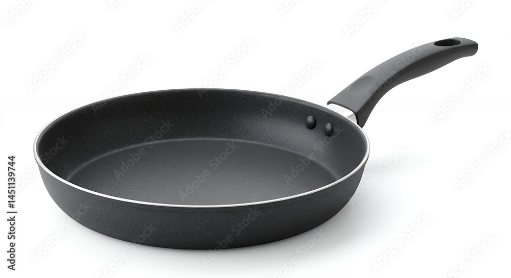 Dark gray frying pan isolated on white background Dark gray frying pan isolated on white background