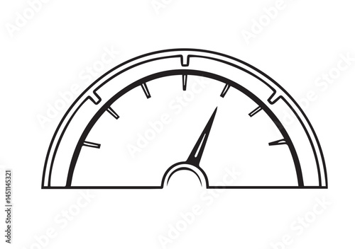 Speedometer icon, Speedometer silhouette vector