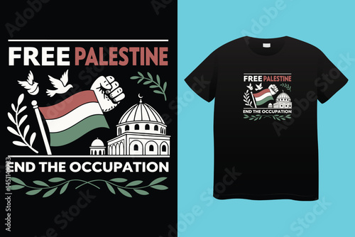 Our voices will never be silenced-Free gaza free Palestine, Pray for Palestine flag wallpaper, flyer, banner, post, slogan and t-shirt design vector illustration.