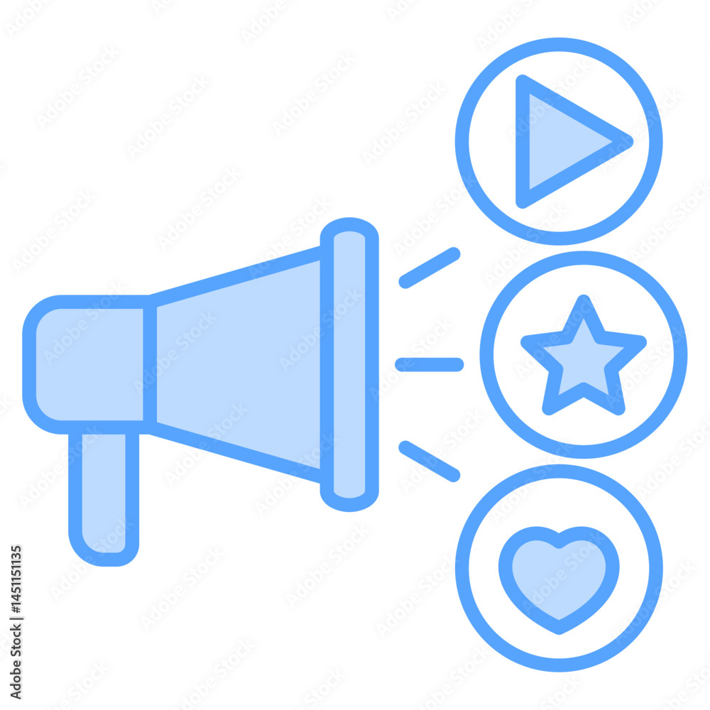 Public Relations Blue Icon Public Relations Blue Icon