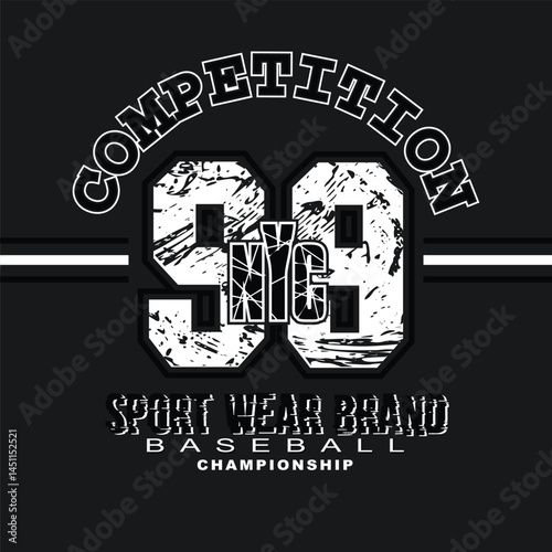 Energetic and bold vector typography design for extreme baseball sports, featuring dynamic slogans and motivational words that highlight passion, power, precision, and the drive to compete at the high