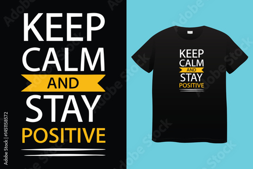 Stay positive work hard make it happen slogan abstract painting typography motivational quotes t-shirt design