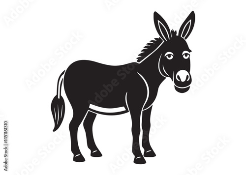 Funny Donkey icon, Donkey Humorous silhouette Vector