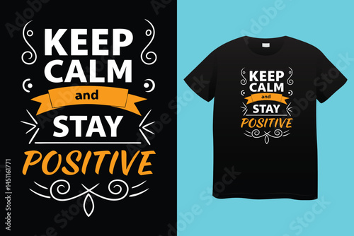 Stay positive work hard make it happen slogan abstract painting typography motivational quotes t-shirt design