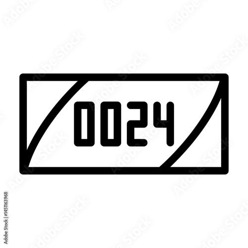 race number Line Icon