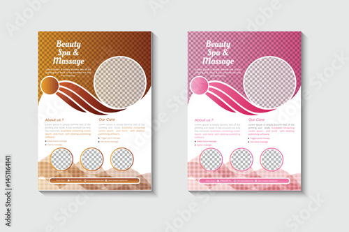 Beauty spa treatment center flyer template design