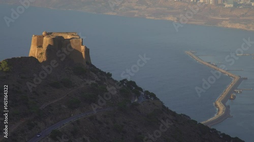 view from the top of the mountain. oran