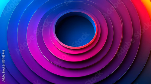 Vibrant Concentric Circles Design