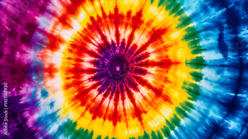 Vibrant Rainbow Tie-Dye Swirl Design